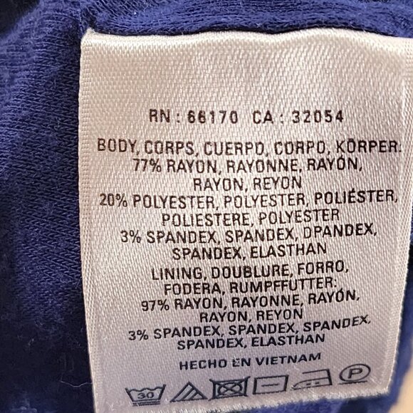 Maeve Navy Stripe Crinkle Stretch Round Neck Midi Dress - Picture 7 of 7